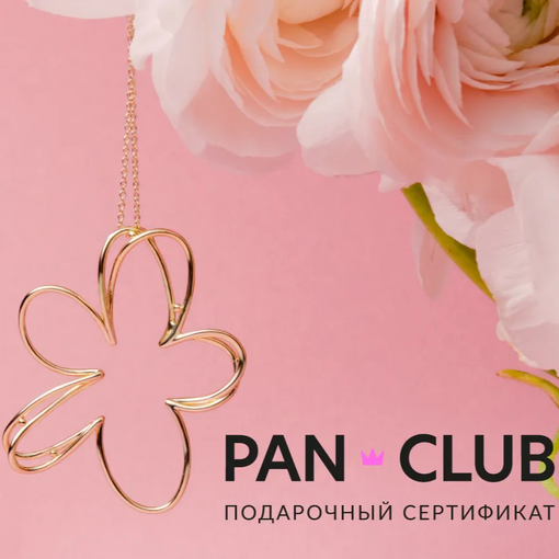 Сертификат в магазин украшений "PanClub"