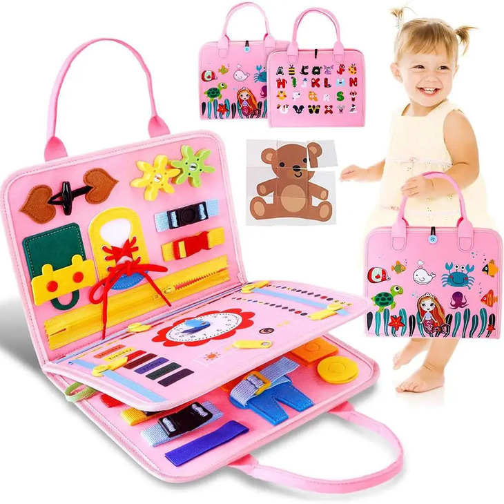Мягкий бизиборд для девочки "Дорожный"