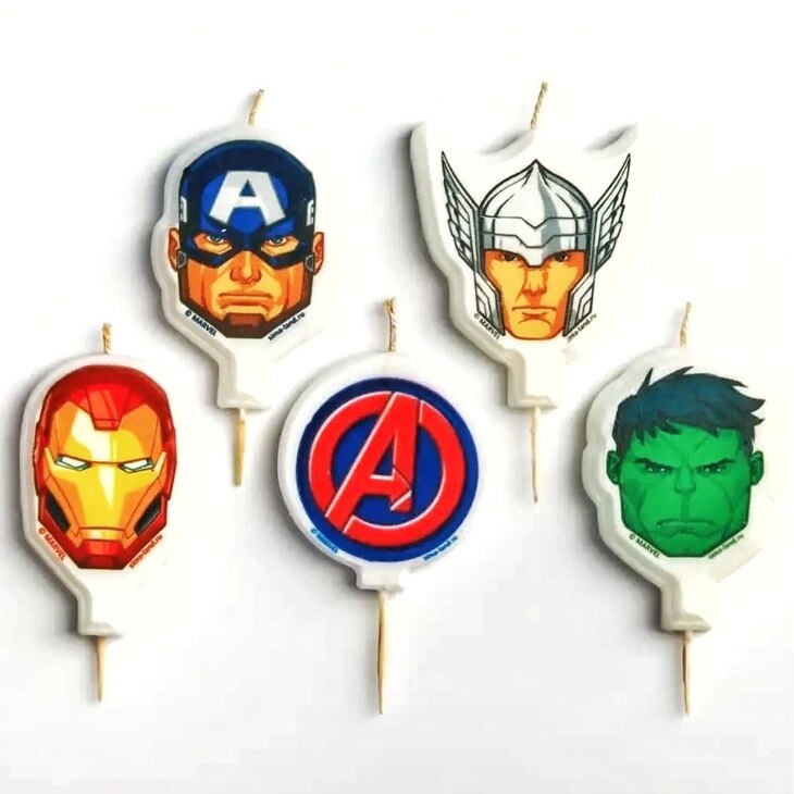 Свечи для торта "Герои Marvel"